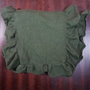 Green Olive Ruffle Scarf